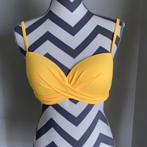 Yellow Criss Cross Bikini top